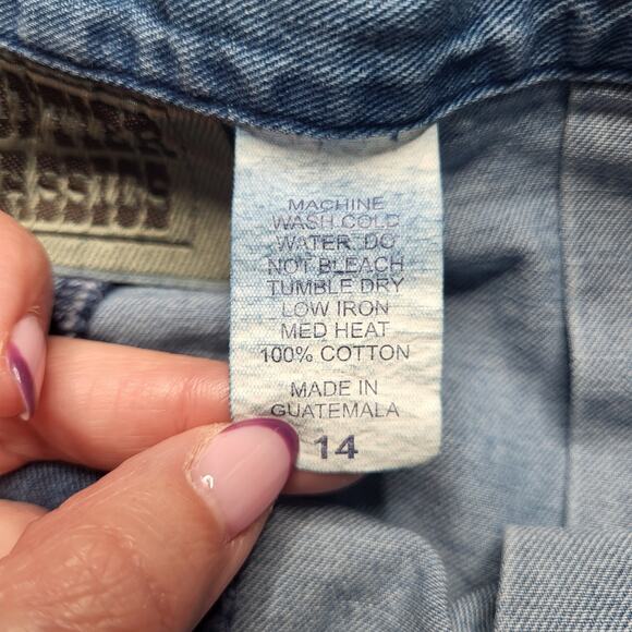 Frontier Classics Molly Maxi Skirt Denim Jean Western Pleated Prairie Large 14 - Picture 8 of 8